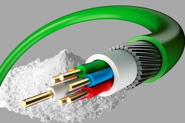 Fire and flame retardant minerals for wire and cable