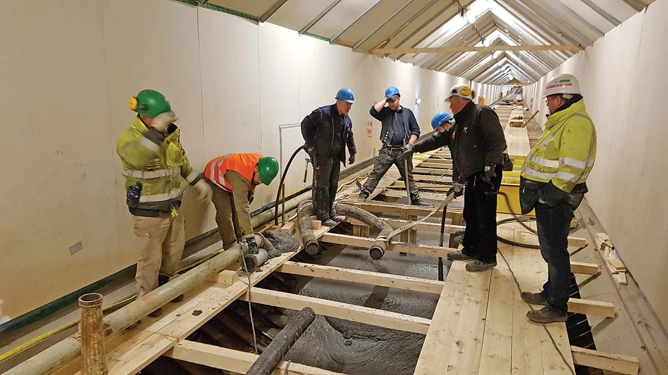 St. Pauli Elbtunnel Magnadense concrete pour